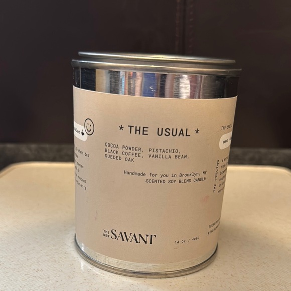 The New Savant The Usual Scented Soy Blend Candle 14oz - Picture 1 of 7